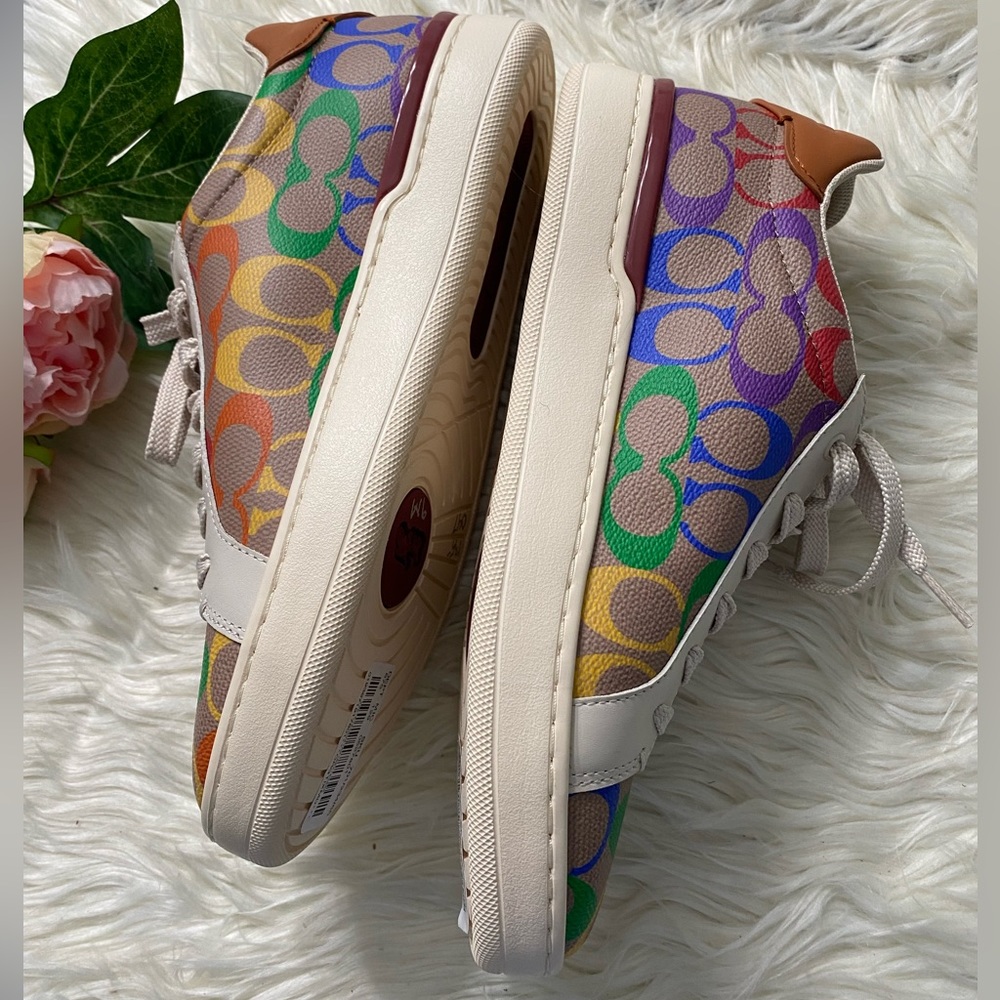 COACH
Lowline Rainbow Coated Canvas Sneakers - Picture 9 of 13